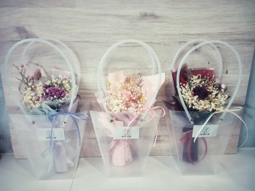 ♡ぷりんページ♡ドライフラワーブーケ❀プレゼント♡ ドライブーケ～袋入り卒業花束/感謝花束/お誕生日プレゼント