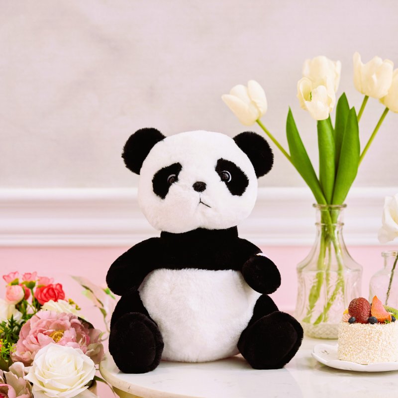 CANDY BEAR 大熊貓抱抱坐 30cm - 公仔/玩偶 - 聚酯纖維 黑色