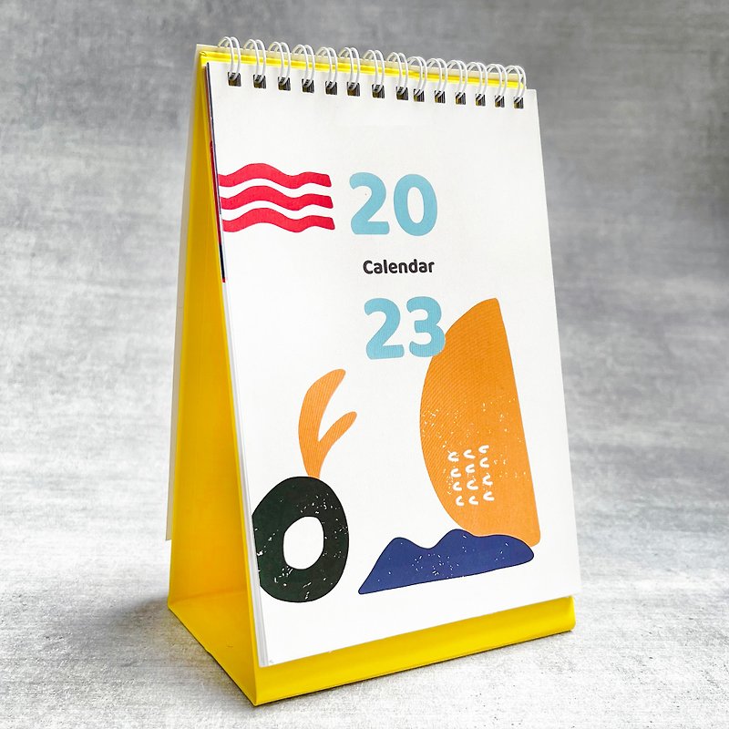 Early start 2023 illustration desk calendar - childlike collage - Calendars - Paper 