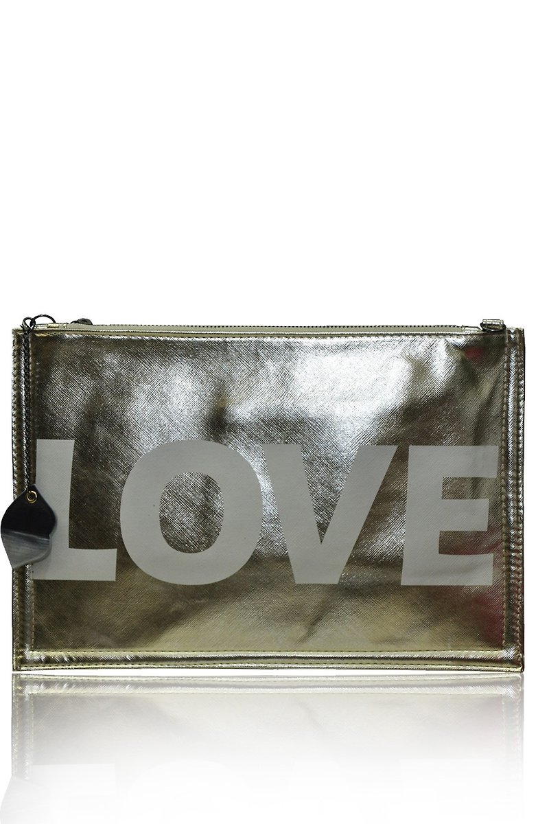 Love-ly Super Clutch and Shoulder Bag - อื่นๆ - วัสดุอื่นๆ สีทอง