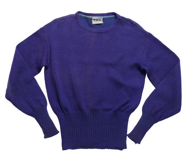 40's Rugby sportwear Blue Purple Knit Sweater Vintage Sweater