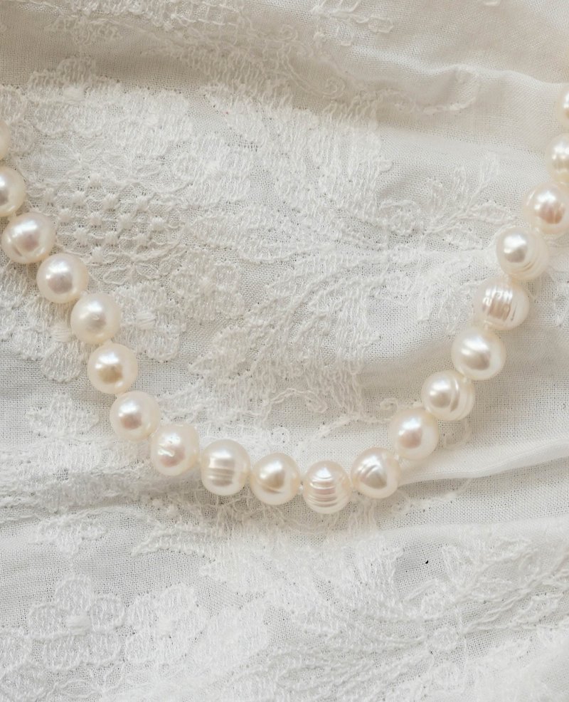 Pearl Necklace - Necklaces - Other Metals White