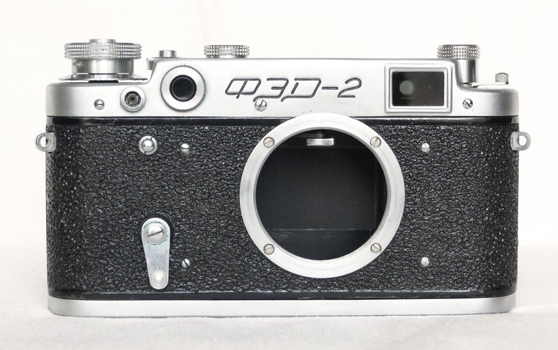 FED 2 type III C grey body USSR rangefinder film camera 35 mm M39 mount - กล้อง - โลหะ สีเงิน