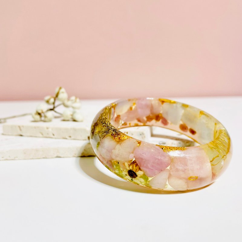 奧剛手鐲/奧剛能量塔/金字塔/開運招財/水晶療癒/母親節禮物/送禮 - 手鍊/手環 - 半寶石 粉紅色