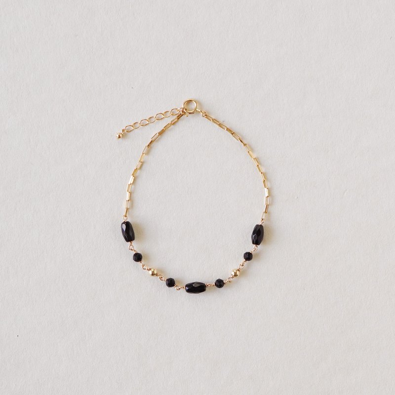 14kgf Onyx Pattern Bracelet - สร้อยข้อมือ - โลหะ สีดำ