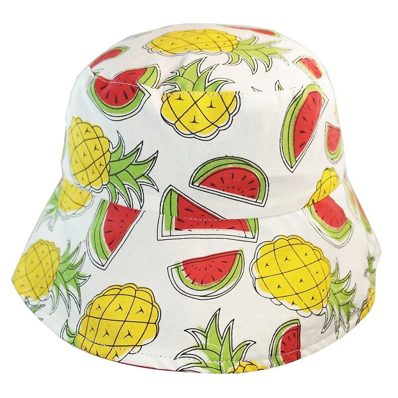 ATIPA可逆短邊帽太陽帽在春夏2017 Vanessa打印。 - 帽子 - 聚酯纖維 紅色