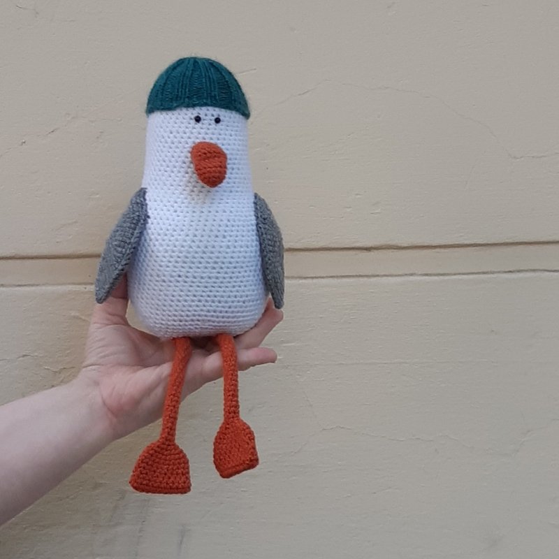 Seagull, Seagull Toy, Stuffed Toy Seagull, Plush Toy Seagull, Bird Seagull - 寶寶/兒童玩具/玩偶 - 其他材質 白色