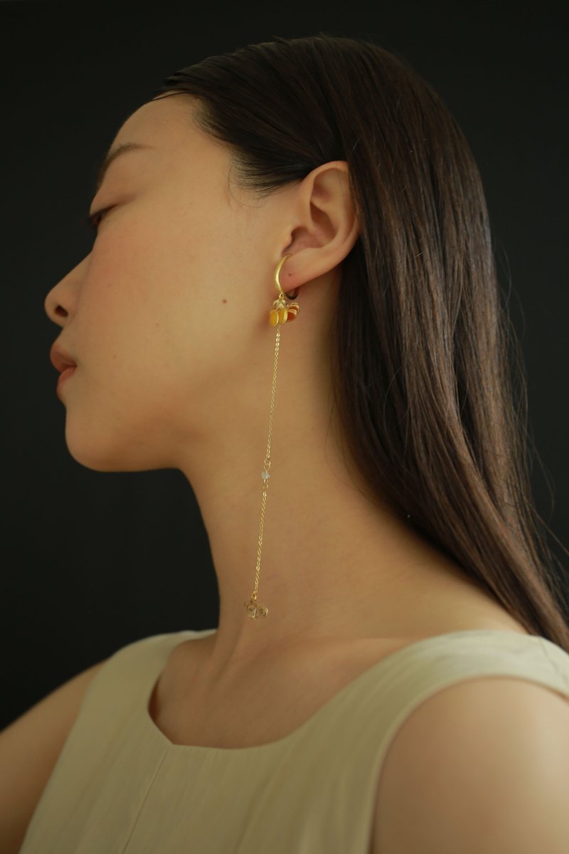 2021 Infinite Rainbow Rain Love Ear Lobe Clip Clip-On Clip Earrings Handmade Resin Gift Box Packaging - Earrings & Clip-ons - Resin Multicolor