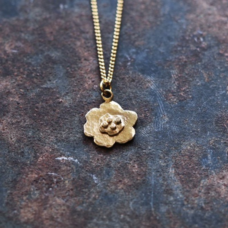 Anemone Necklace N529 - สร้อยคอ - โลหะ สีทอง