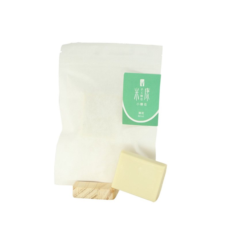 Mint small soap | travel essentials | cold handmade soap - สบู่ - วัสดุอื่นๆ สีเขียว