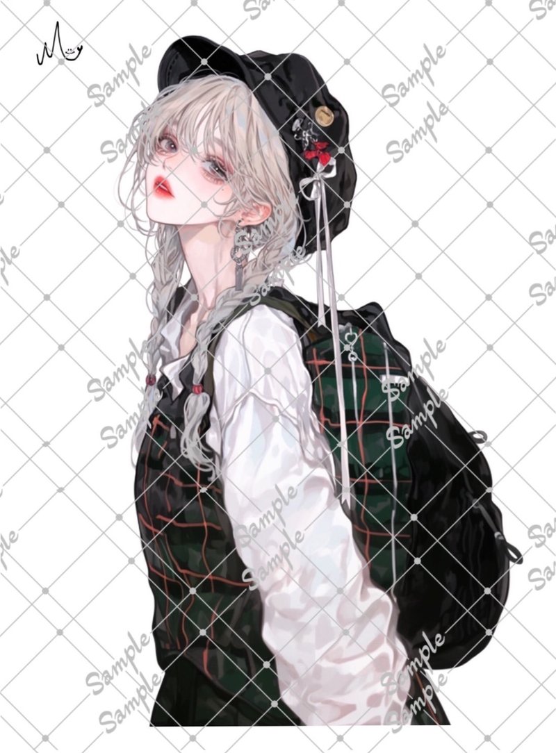 オリジナル人物ステッカー10月新作 - 貼紙 - 紙 