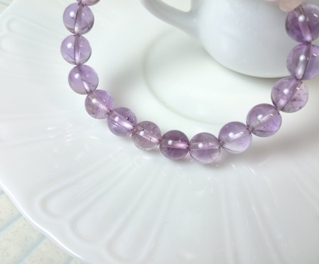 Buy Lavender Amethyst Beaded Bracelet 8mm, Light Purple Bracelet for Women,  Luxury Gift for Girl Online in India 