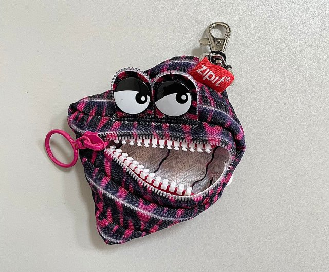 Monster Graffiti Zipper Coin Purse Zebra Pink Shop zipit Coin