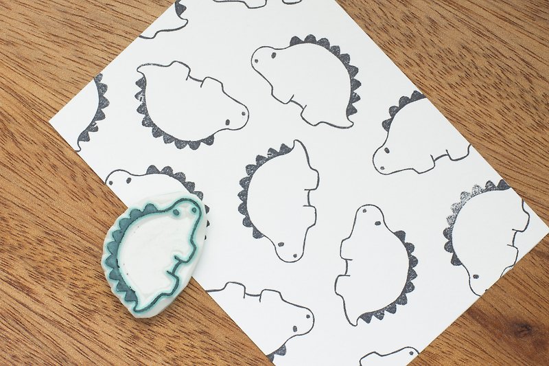 Small Stegosaurus seal - Stamps & Stamp Pads - Rubber Green