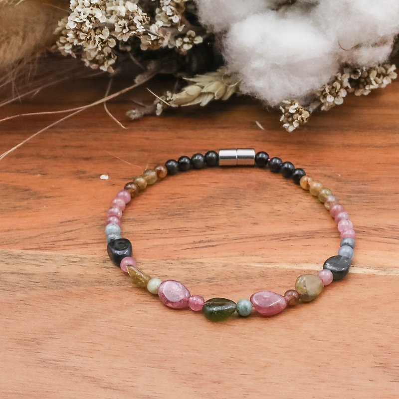 Stone of Hope | Tourmaline Irregular Stone Bracelets Natural Stone Bracelet - Bracelets - Gemstone Multicolor
