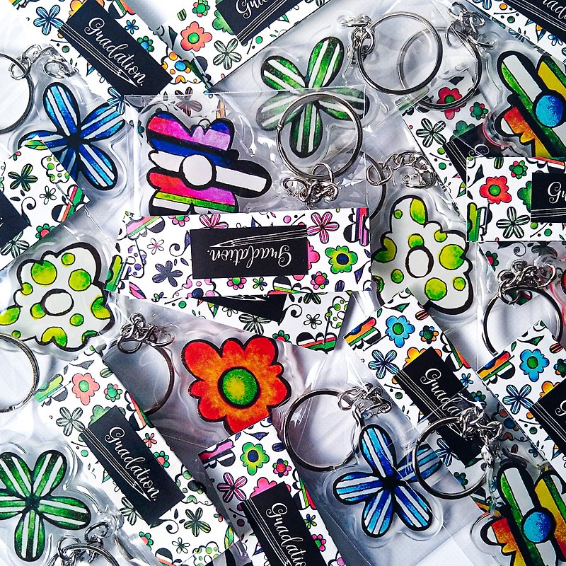 Acrylic keychain | bouquet series - ที่ห้อยกุญแจ - กระดาษ หลากหลายสี