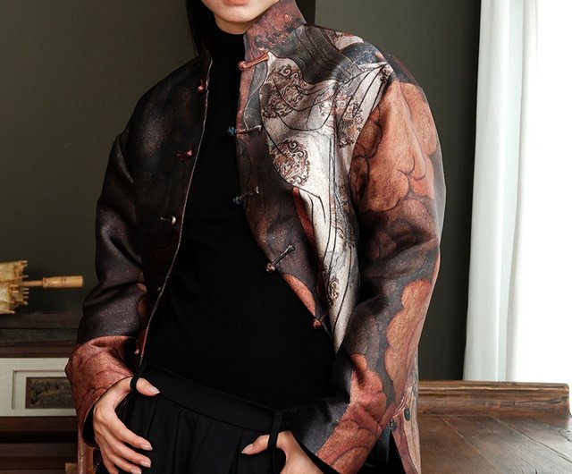 Emperor Shi/Retro Print Chinese Style Tang Suit Jacket