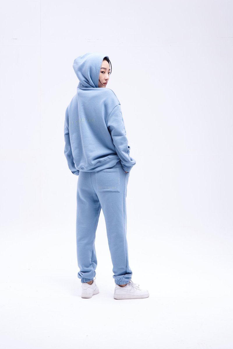 Japanese Cotton Soft Cotton Trousers - Sky Blue - กางเกง - ผ้าฝ้าย/ผ้าลินิน สีน้ำเงิน