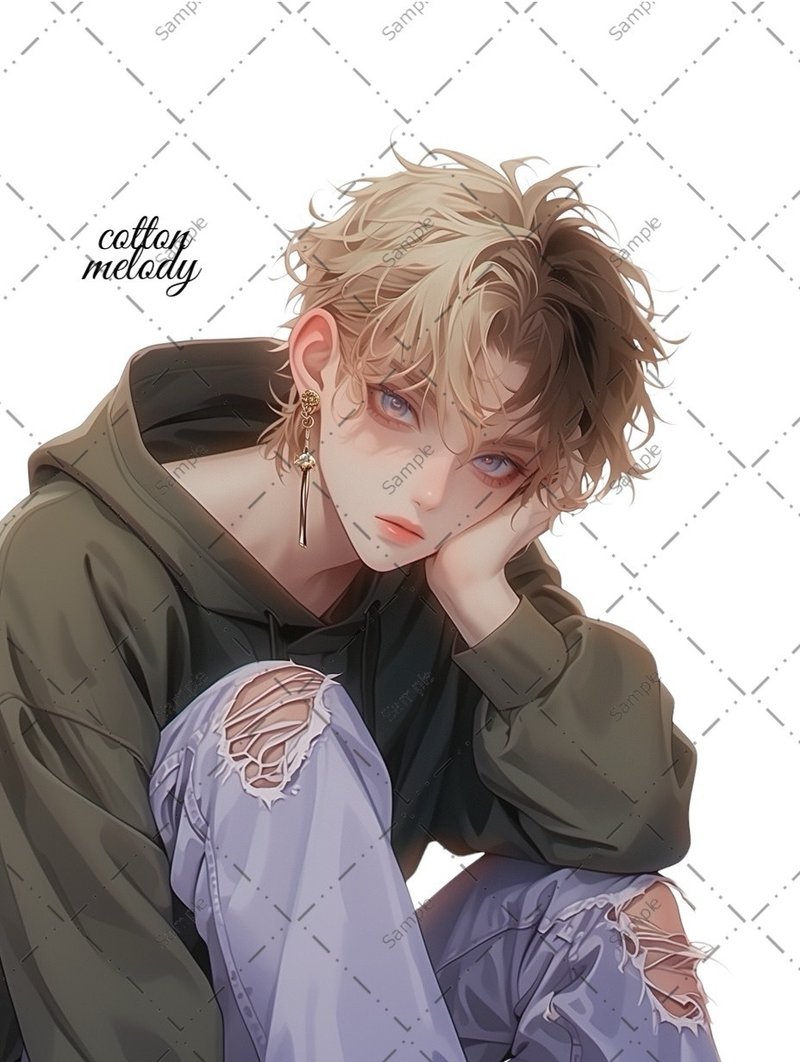 original sticker no.1356 人物ステッカー オリジナルステッカー 人物ステッカー 女の子ステッカー オリジナル人物ステッカー - 貼紙 - 紙 