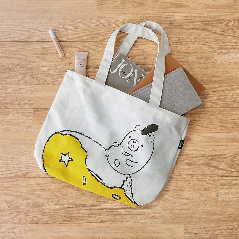 Magic dessert bag (big bag donut water slide) - Messenger Bags & Sling Bags - Cotton & Hemp White