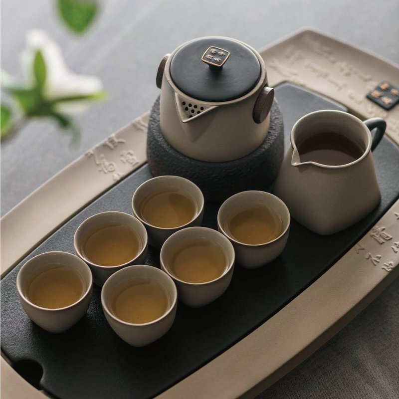 【Lubao LOHAS】Quick Snow Time Qing Tea Group / Tea Ceremony Quick Snow Time Clear Post Wang Xizhi's calligraphy - Teapots & Teacups - Pottery 