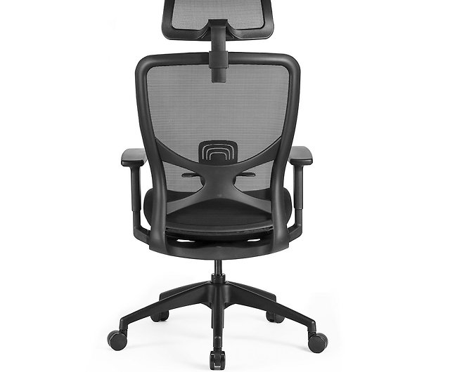 RICH高背含頭枕辦公椅/電腦椅/工學椅黑框黑網- 設計館SEATWELL 椅子 