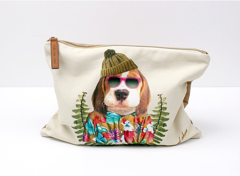 STILL AND CHEW Natural Cotton Handbag - FASHIONISTA - กระเป๋าคลัทช์ - ผ้าฝ้าย/ผ้าลินิน ขาว