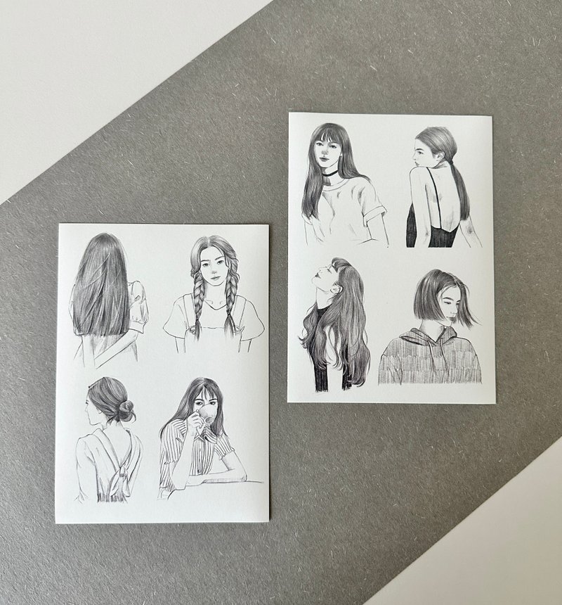 byumee's girls stickers - 貼紙 - 紙 白色