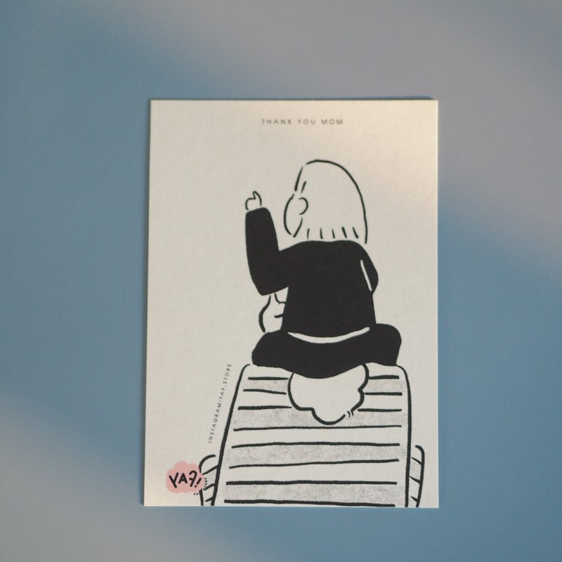 Thank you Mom Postcard | Mother's Day Card - 卡片/明信片 - 紙 白色