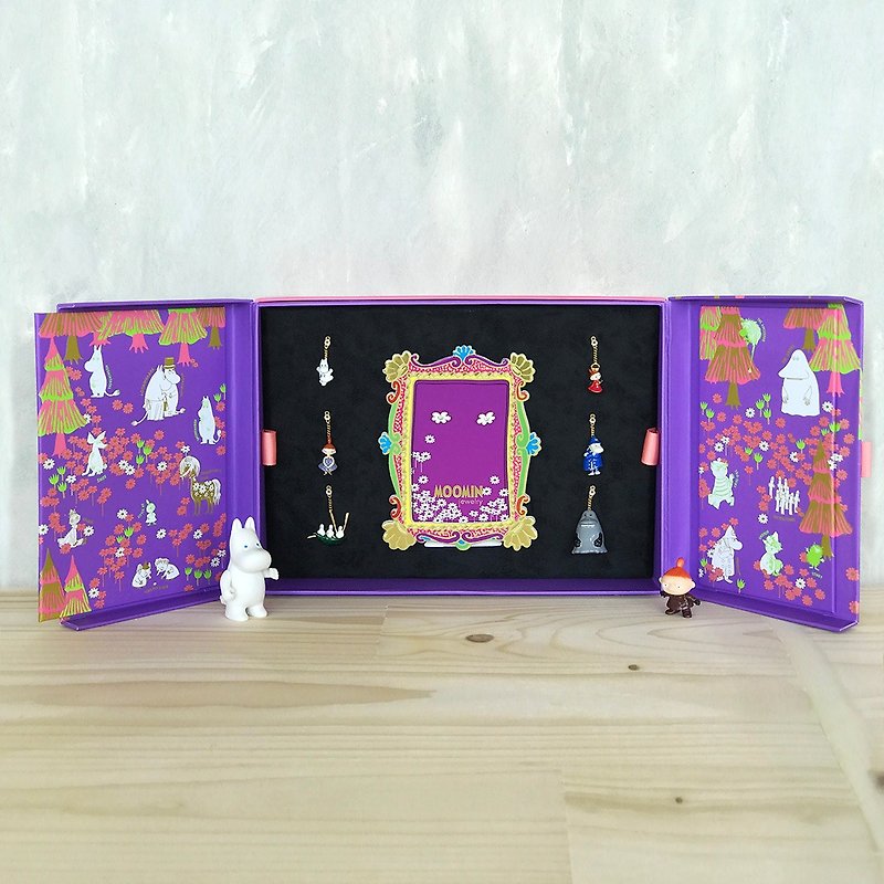 Hanging Earring Gift Set Box -  Moomin & Little My SET - Earrings & Clip-ons - Other Metals Purple