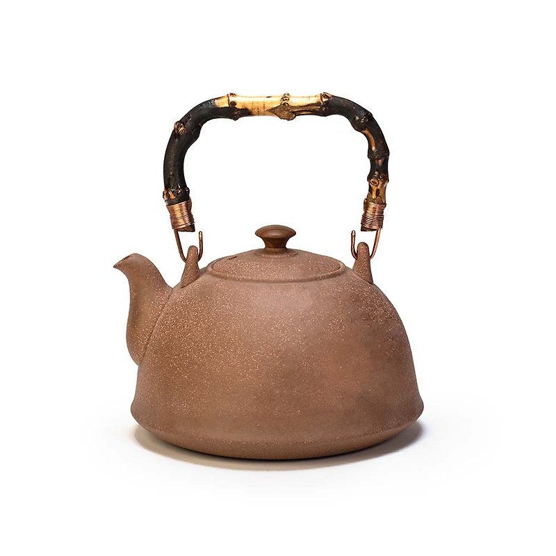 Pottery workshop│Old rock clay nine-style kettle - แก้วไวน์ - วัสดุอื่นๆ สีนำ้ตาล
