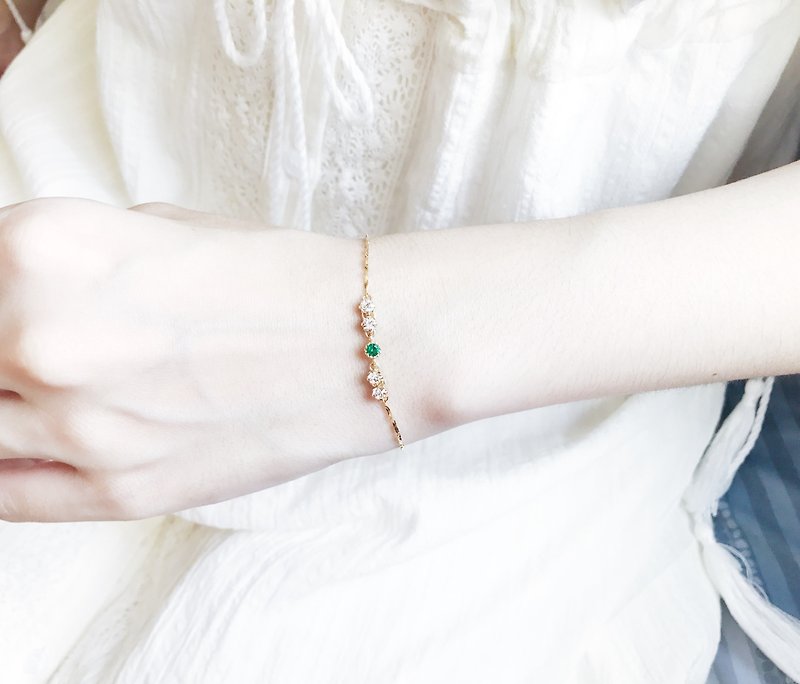 ::Antiques :: Gemstones in the box (green) Fine bracelet - สร้อยข้อมือ - โลหะ 
