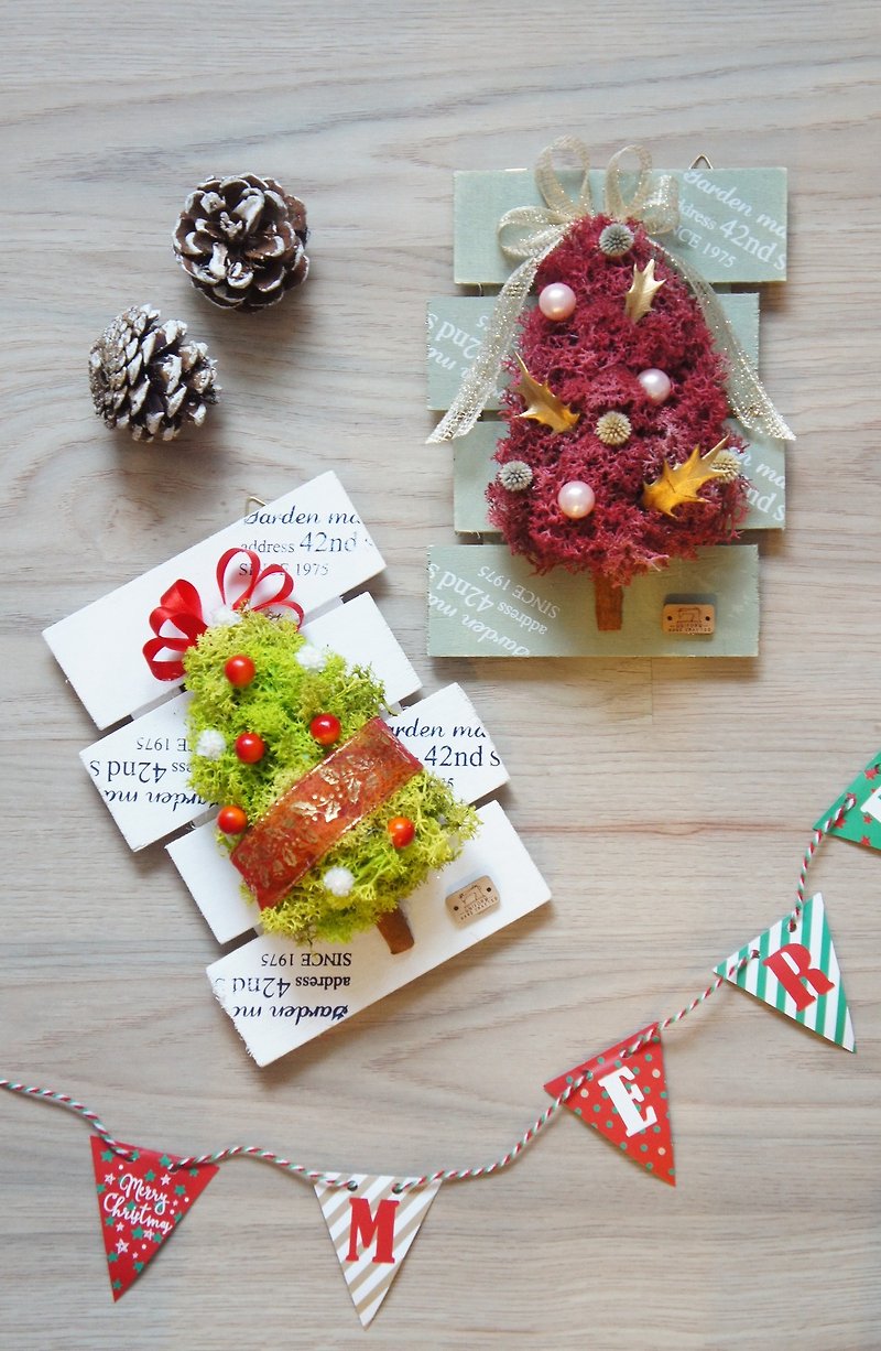 手作りのトナカイの苔の形のクリスマスツリーの装飾品（在庫写真の小道具店の装飾の家の装飾の緑） - 置物 - 寄せ植え・花 多色