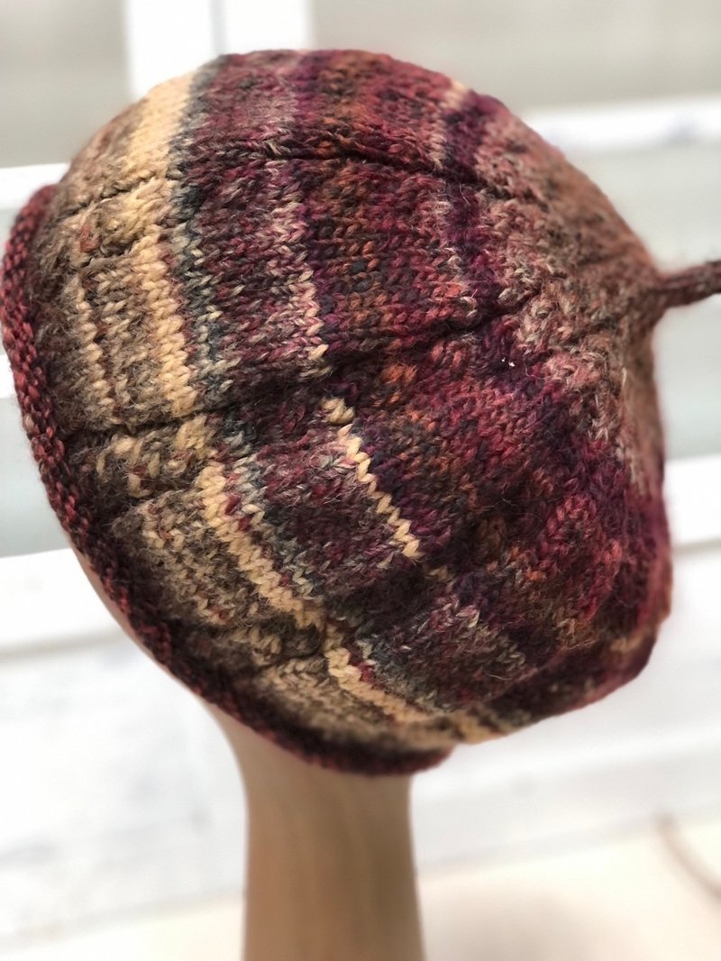 [Ready stock] ChiChi handmade-twisted chestnut hat-wool knitted wool hat - หมวก - ขนแกะ หลากหลายสี