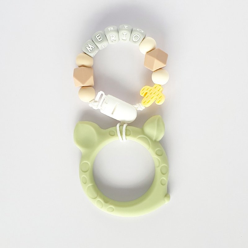 merio cactus coral green Bambi teether/customized pacifier chain - ของเล่นเด็ก - วัสดุอื่นๆ หลากหลายสี