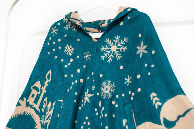 Knit ethnic wind wool shawl / Indian tassel shawl / Bohemian wool cloak shawl - snowflake - ผ้าพันคอถัก - ขนแกะ หลากหลายสี