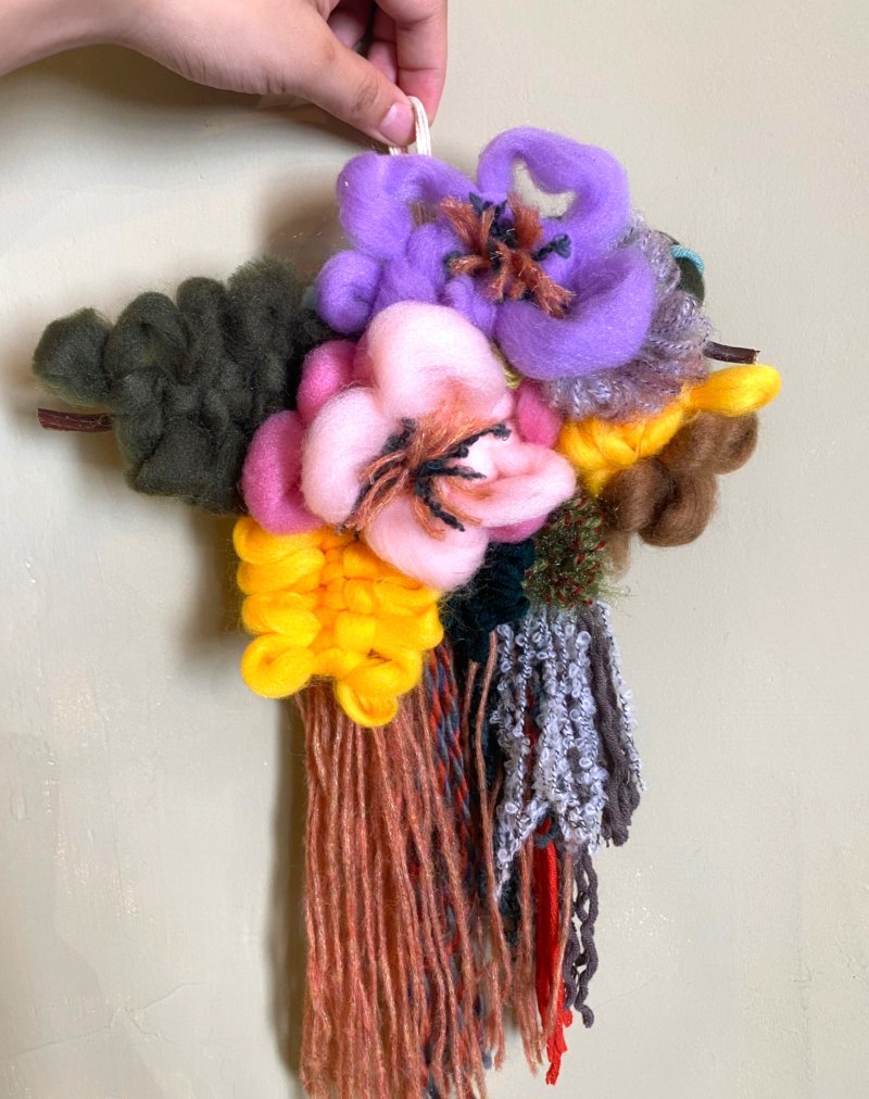 Physical | Taipei | Basic weaving experience of handmade felt and woven soft flower arrangements and hanging ornaments - เย็บปักถักร้อย/ใยขนแกะ/ผ้า - ผ้าฝ้าย/ผ้าลินิน 