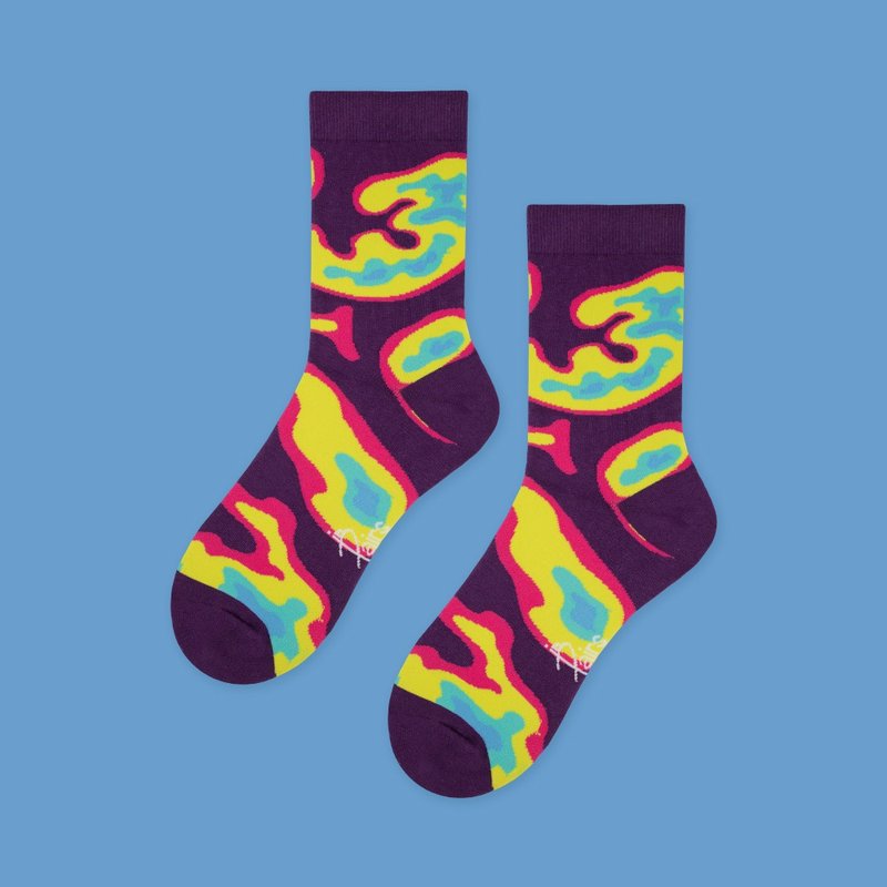 in Pairs | 細胞中筒襪 - 襪子 - 棉．麻 多色