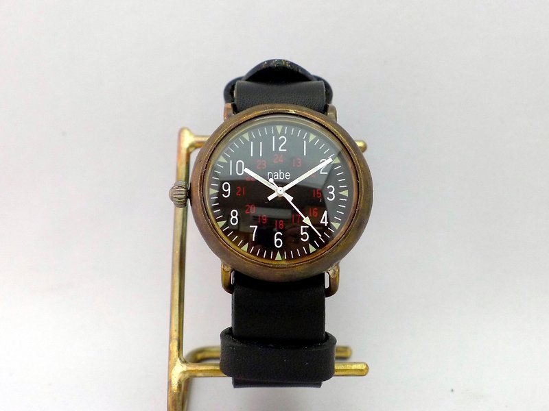 Handmade watch Armor-JB-ML JUMBO Brass NATO belt (JUM155 BK NATO) - Women's Watches - Copper & Brass Gold