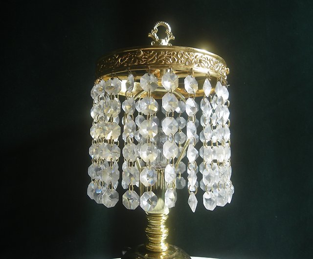 Taiwanese Crystal Glass Table Lamp, Desk Lamp Chandelier Crystal