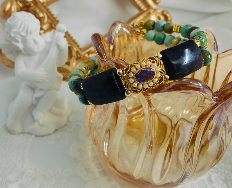 Fukang Jilai-South African Shu Jilai Stone, Hunan turquoise - Bracelets - Gemstone 