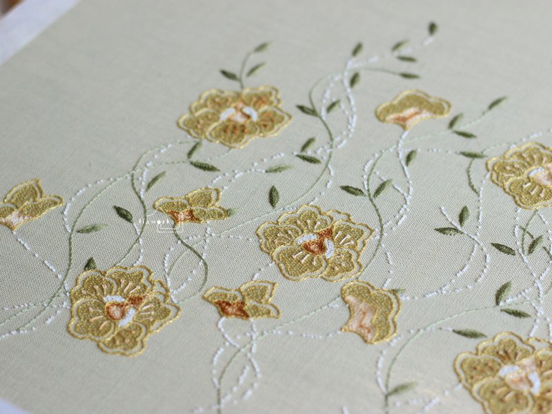 DIY法式刺繡材料包/ 沐春裝飾畫/手工 - 編織/刺繡/羊毛氈/縫紉 - 繡線 綠色