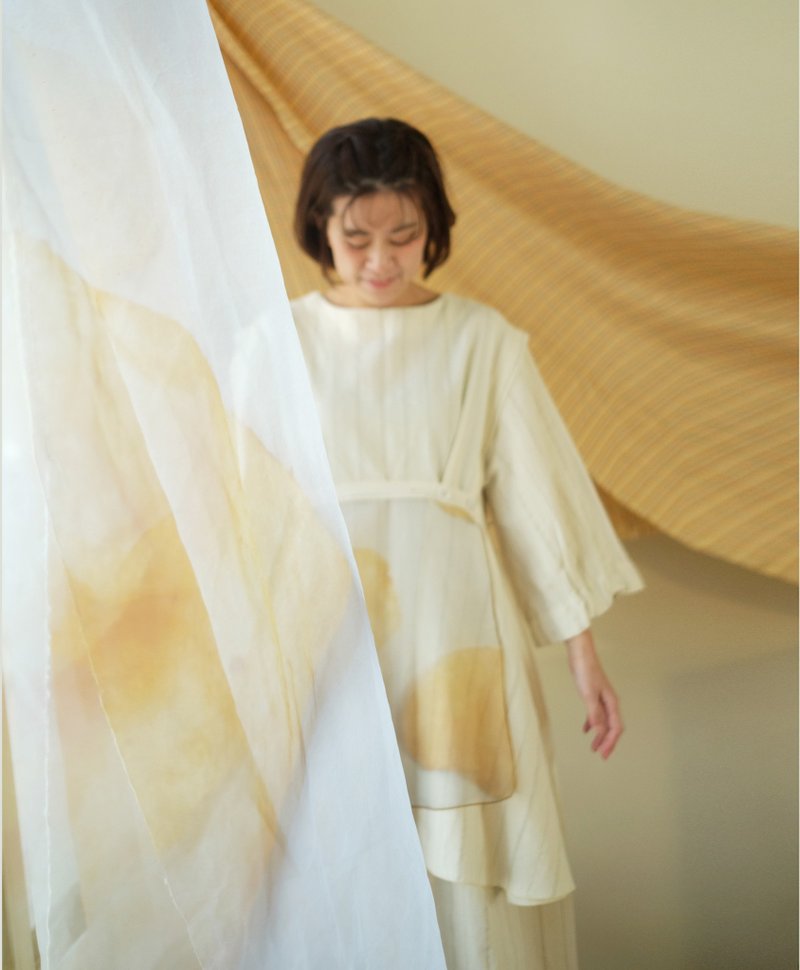 Dewy Meadow _ Potato Chip | Dress | Coat - One Piece Dresses - Cotton & Hemp Yellow