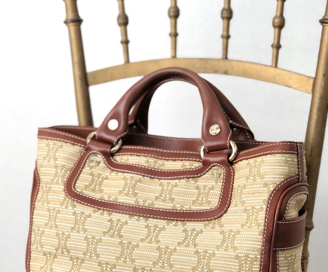 日本直送 名牌中古包 】CELINE セリーヌ マカダム ハンドバッグ
