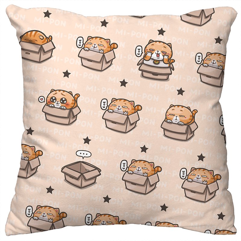 Yishen Cat Mixiang Series Pillow【Mixiang Rice Box】 - Pillows & Cushions - Cotton & Hemp Multicolor