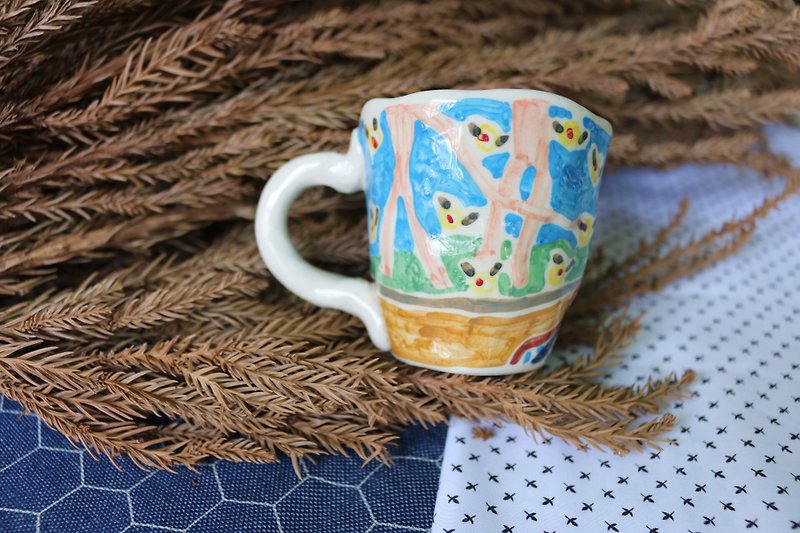 コーヒーカップアンリ・マティス - 花瓶・植木鉢 - 陶器 ブルー