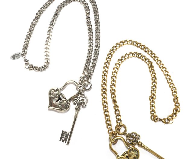 Brass Lock & Key Necklace