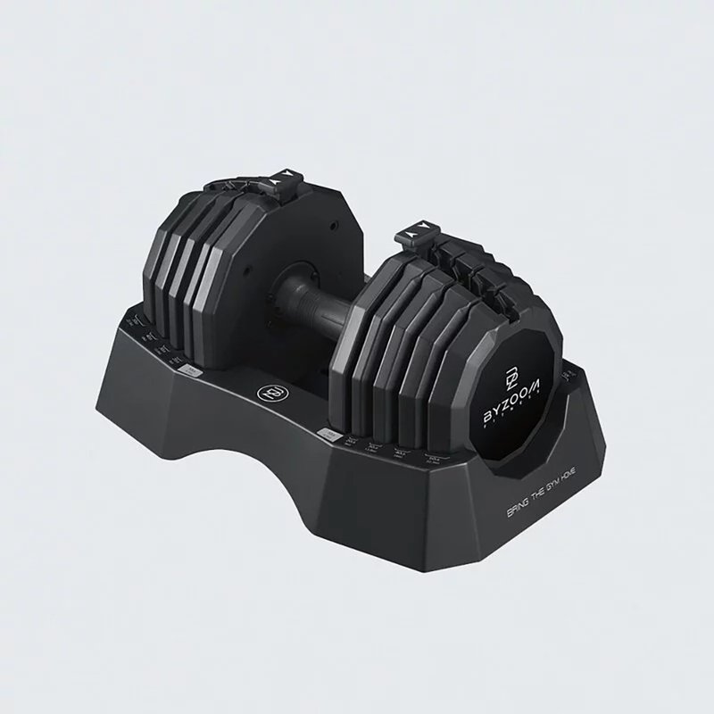 Adjustable dumbbell 50 lbs (22.6 kg) 5 sections of weight quick adjustment dumbbell 1 Classic - Fitness Equipment - Other Materials 