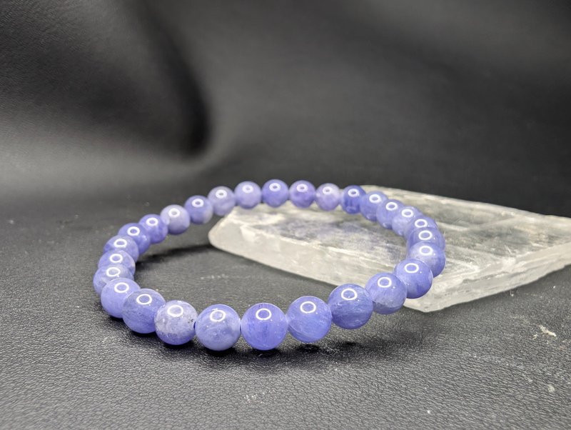 坦桑石 Tanzanite 6mm 手串 手鍊 天然水晶 - 手鍊/手環 - 水晶 