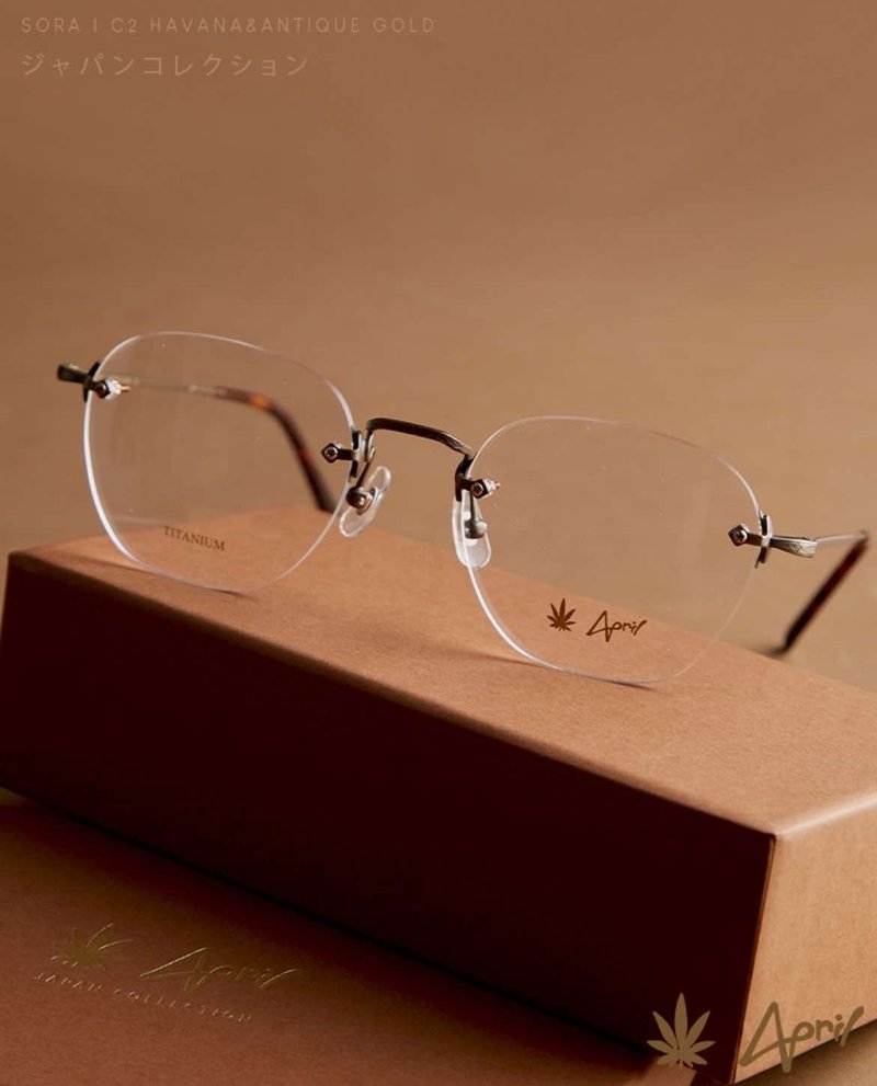 Rimless Japanese Crafted Frame : Antique Classic design - 眼鏡/鏡框 - 其他材質 金色